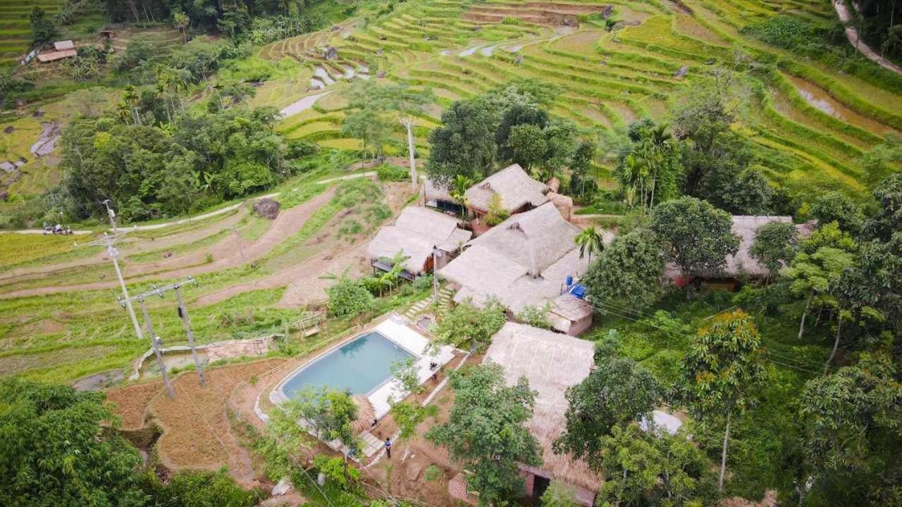 Вілла Puluong Bamboo Huong Ba Thuoc Екстер'єр фото
