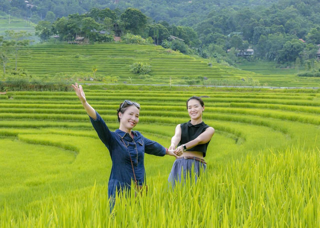 Вілла Puluong Bamboo Huong Ba Thuoc Екстер'єр фото